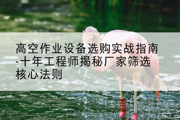 白玉剪叉式升降机厂家-高空作业设备选购实战指南-十年工程师揭秘厂家筛选核心法则