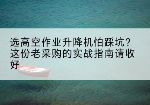 白玉高空作业升降机厂家推荐-选高空作业升降机怕踩坑？这份老采购的实战指南请收好